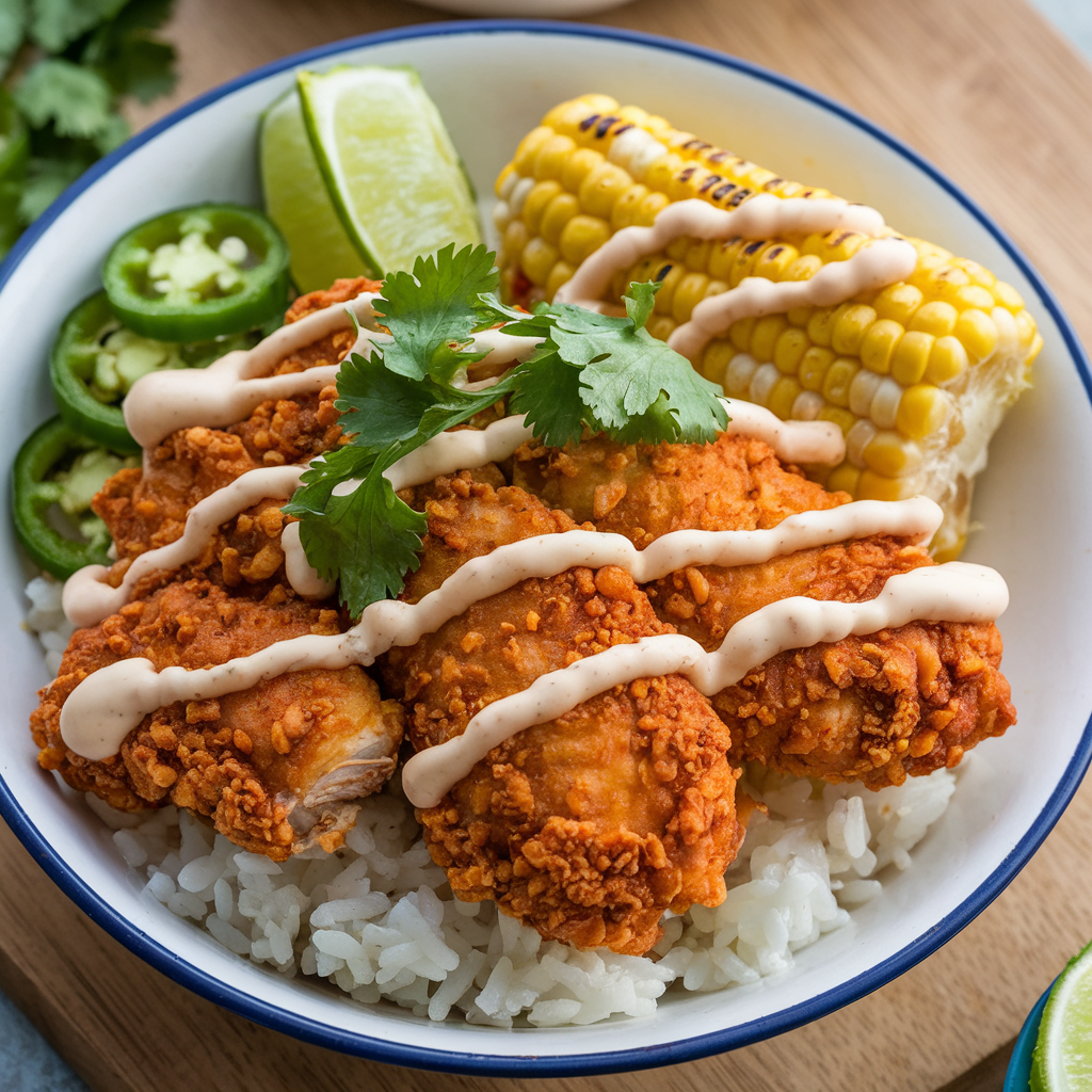 Street Corn Chicken Rice Bowl