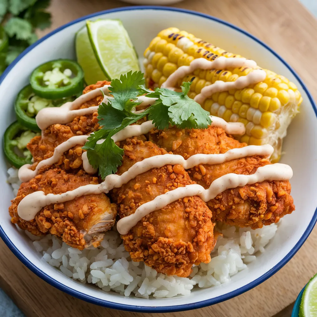 Street Corn Chicken Rice Bowl